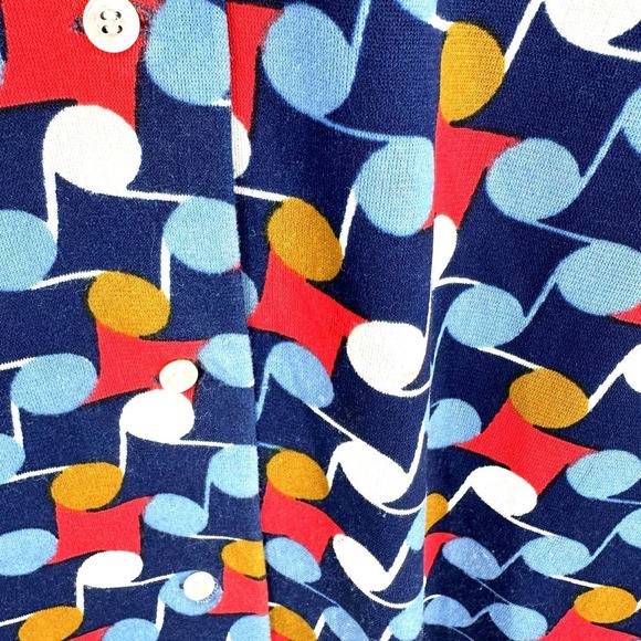 VINTAGE Hilton Head Sportswear 70s Music Note Blouse 11/12 - Picture 8 of 9